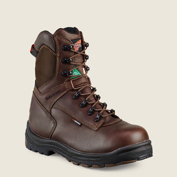 Red Wing Safety Boots Black/Brown - Mens King Toe® - 8-inch Insulated Waterproof Csa Toe - 6015-ZDLT